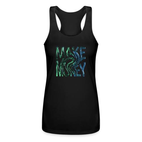Make Money Neon 3D - Women’s Performance Racerback Tank Top