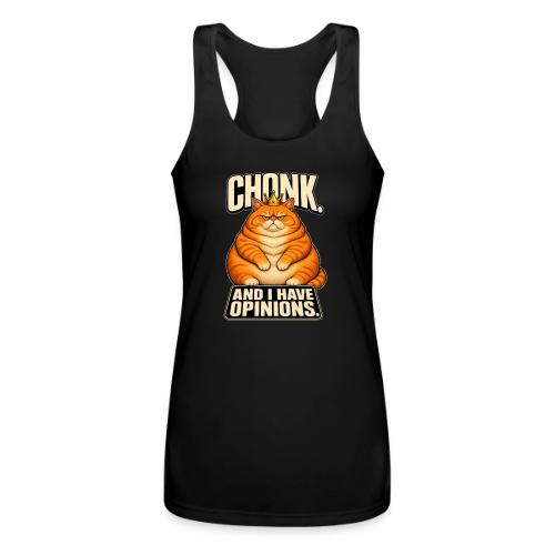 Chonk King Cat - Opinionated Kitty - Women’s Performance Racerback Tank Top