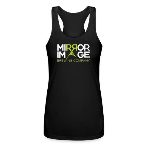 MIBCO Green_White - Women’s Performance Racerback Tank Top