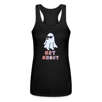 ghost - Women’s Performance Racerback Tank Top - black - Front - AI Model Female 180 light (180cm)