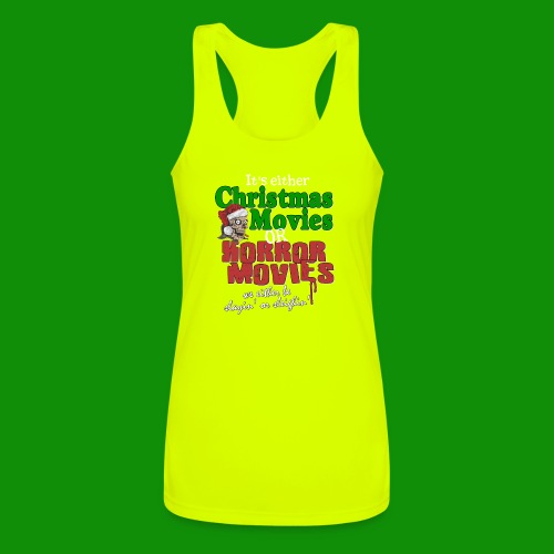 Christmas Sleighin' or Slayin' - Women’s Performance Racerback Tank Top