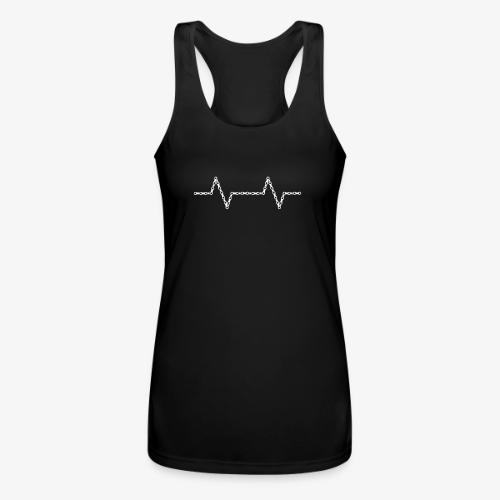 Bike Chain Heartbeat - Women’s Performance Racerback Tank Top