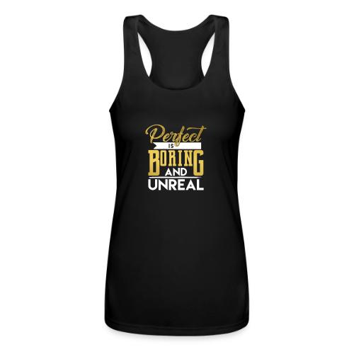 Perfect is Boring_01 - Women’s Performance Racerback Tank Top