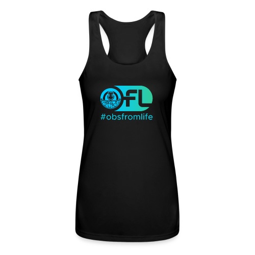 Observations from Life Logo with Hashtag - Women’s Performance Racerback Tank Top