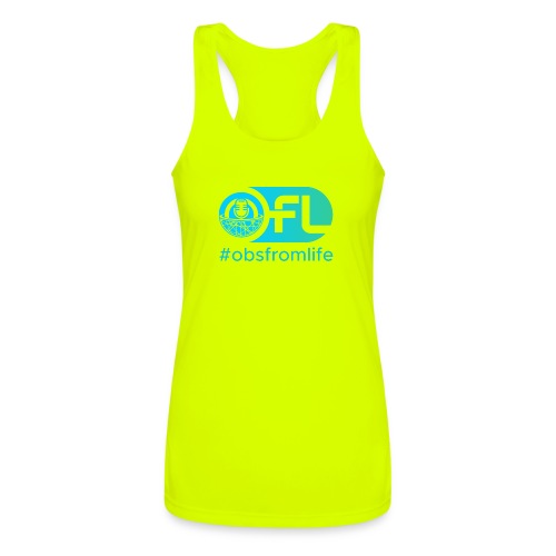 Observations from Life Logo with Hashtag - Women’s Performance Racerback Tank Top