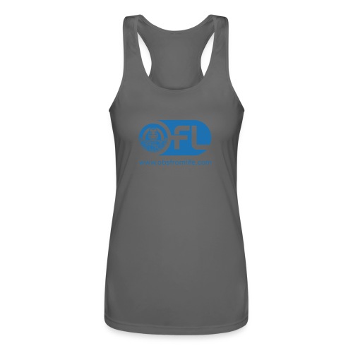 Observations from Life Logo with Web Address - Women’s Performance Racerback Tank Top
