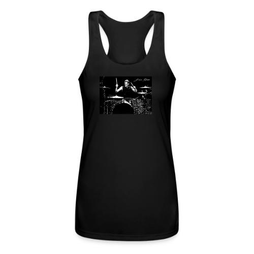 Landon Hall On Drums - Women’s Performance Racerback Tank Top