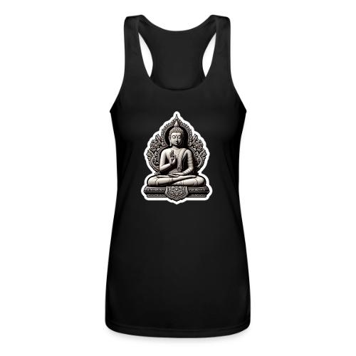 The Buddha Displaying Hand Mudra - Women’s Performance Racerback Tank Top