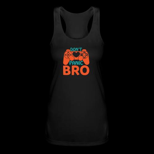 Don't Panic Bro! Heart Gamer - Women’s Performance Racerback Tank Top