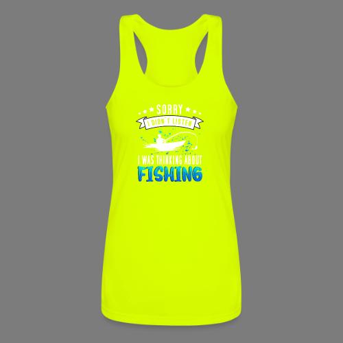 Funny fishing design - funny fisherman motif - Women’s Performance Racerback Tank Top