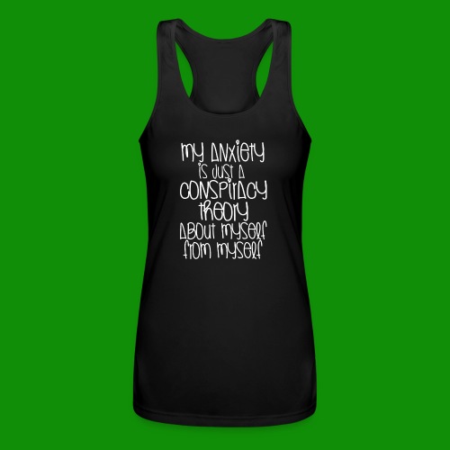 Anxiety Conspiracy Theory - Women’s Performance Racerback Tank Top