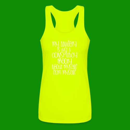 Anxiety Conspiracy Theory - Women’s Performance Racerback Tank Top