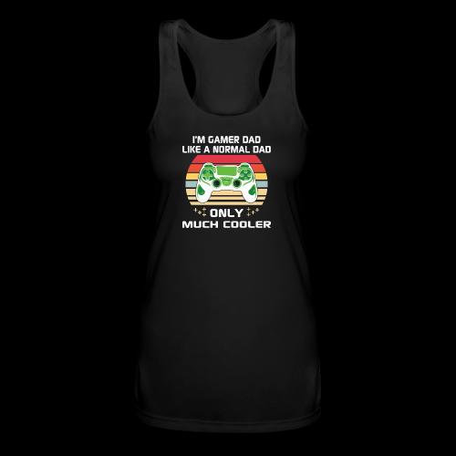 Gamer Dad: Much Cooler - Women’s Performance Racerback Tank Top