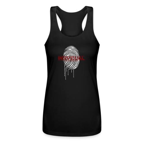 individual - white - Women’s Performance Racerback Tank Top