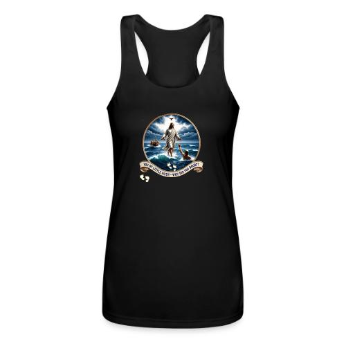Walking On Water Faith T Shirt, Christian Miracle - Women’s Performance Racerback Tank Top