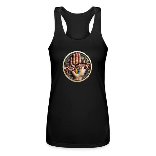 Dad Tax Collector Medallion T Shirt - Women’s Performance Racerback Tank Top