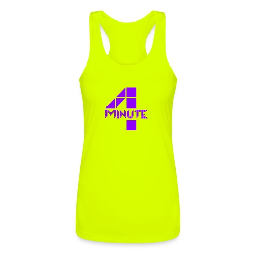 4Minute Logo in Purple Women's Hoodie - Women’s Performance Racerback Tank Top