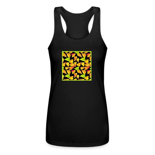Neon Leaf Art Elegance - Women’s Performance Racerback Tank Top