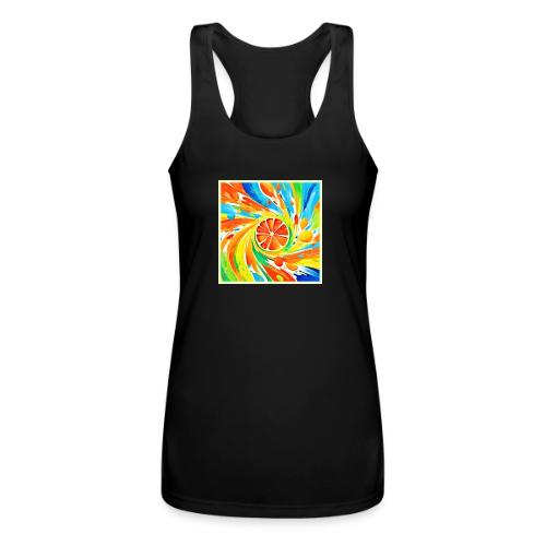 Citrus swirling Splash Design - Women’s Performance Racerback Tank Top
