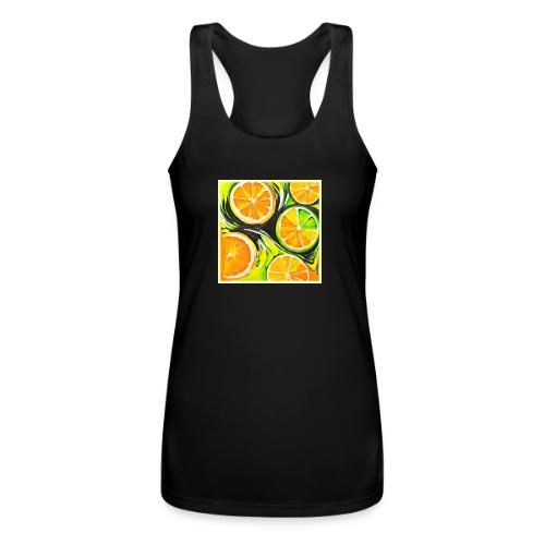 Vibrant Citrus Painting - Women’s Performance Racerback Tank Top