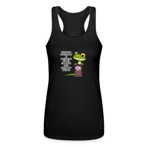 Public Comment Lizard Design - Women’s Performance Racerback Tank Top