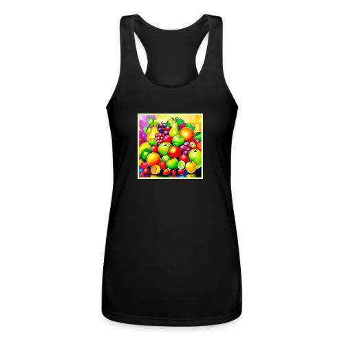 Vibrant Fruit Medley Art - Women’s Performance Racerback Tank Top