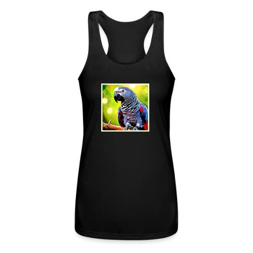 Talking African Grey Parrot - Women’s Performance Racerback Tank Top