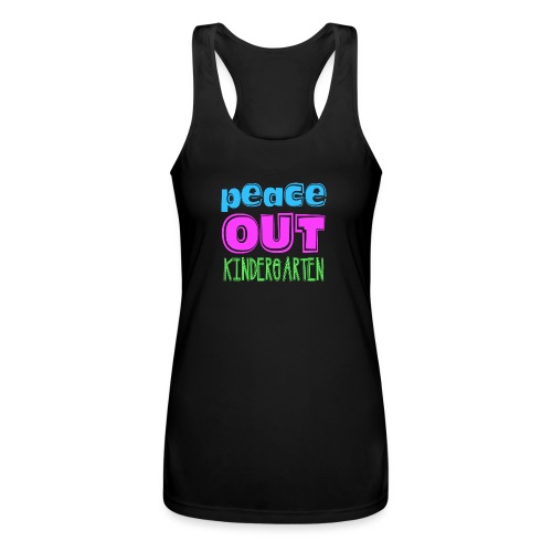 Kreative In Kinder Peace Out - Women’s Performance Racerback Tank Top