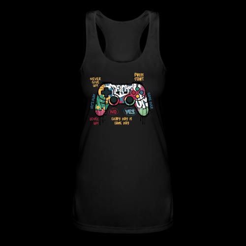 Game Day Graffiti Controller - Women’s Performance Racerback Tank Top