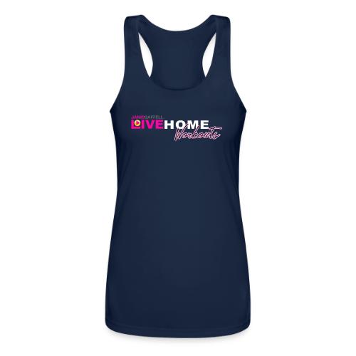 JANIS SAFFELL LIVE HOME WORKOUTS - Women’s Performance Racerback Tank Top