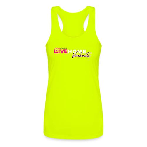 JANIS SAFFELL LIVE HOME WORKOUTS - Women’s Performance Racerback Tank Top