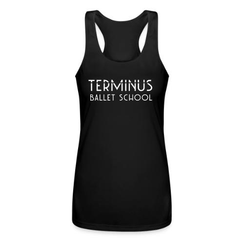 School Logo (white text) - Women’s Performance Racerback Tank Top