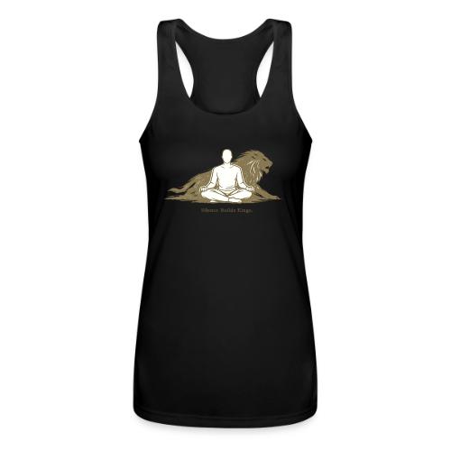 Silence Builds Kings Meditation Lion - Women’s Performance Racerback Tank Top