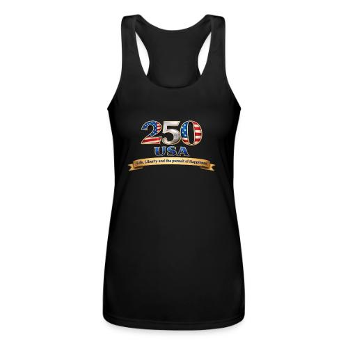 250 USA Liberty Banner - Women’s Performance Racerback Tank Top