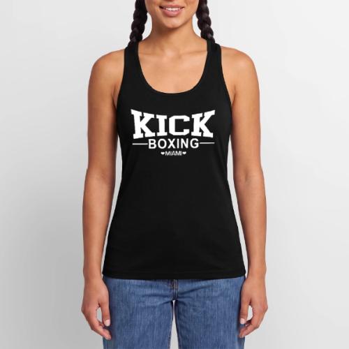 KICKBOXING MIAMI White Letters - Women’s Performance Racerback Tank Top