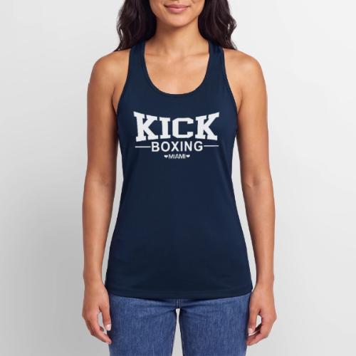 KICKBOXING MIAMI White Letters - Women’s Performance Racerback Tank Top