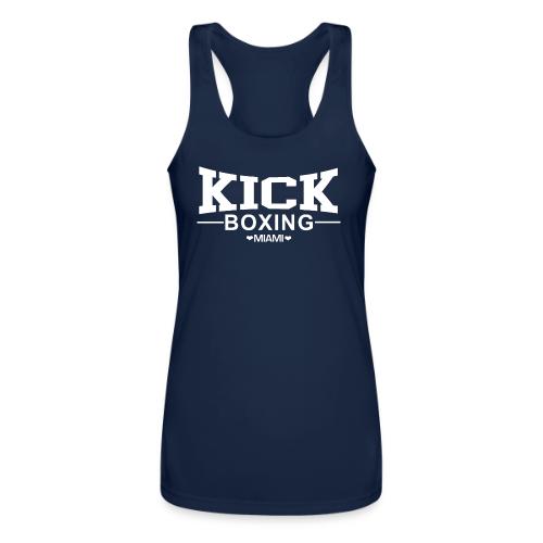 KICKBOXING MIAMI White Letters - Women’s Performance Racerback Tank Top