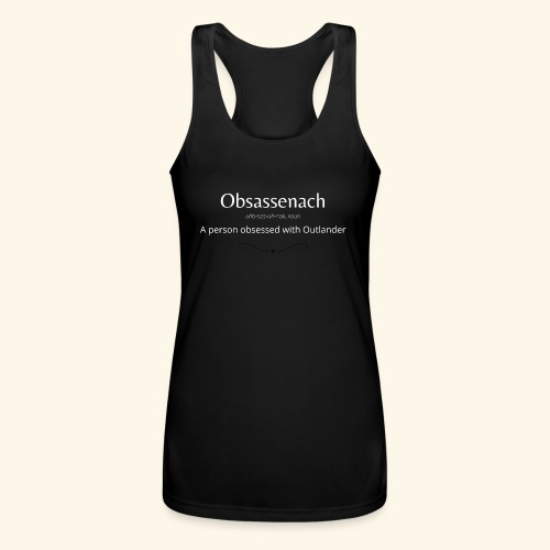 Obsassenach (white) - Women’s Performance Racerback Tank Top