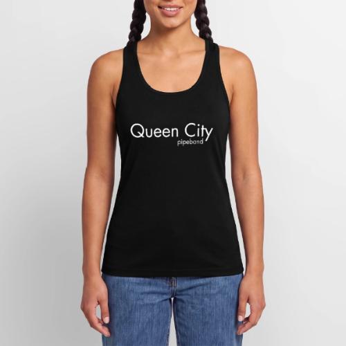 Queen City white - Women’s Performance Racerback Tank Top