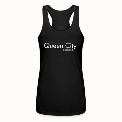 Queen City white - Women’s Performance Racerback Tank Top