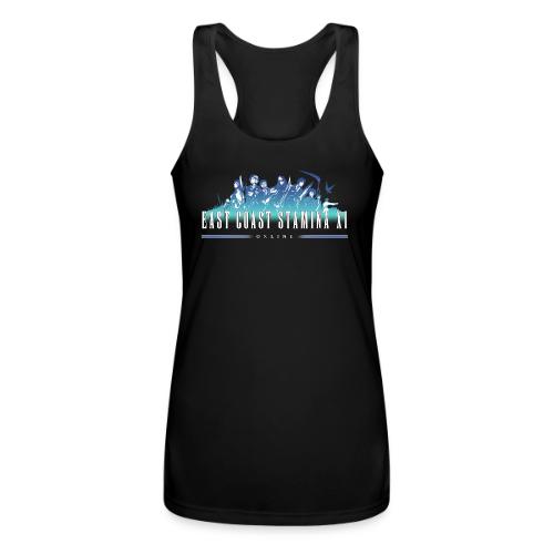 East Coast Stamina 11 (White Text) - Women’s Performance Racerback Tank Top