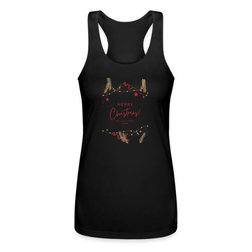 Merry Christmas Typography Design - Women’s Performance Racerback Tank Top