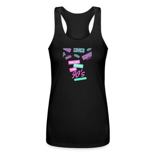 Bring Back The 90s Nostalgia Design| Retro 90s Art - Women’s Performance Racerback Tank Top