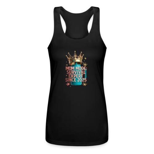 Mom Mode Survival Expert Tee - Women’s Performance Racerback Tank Top