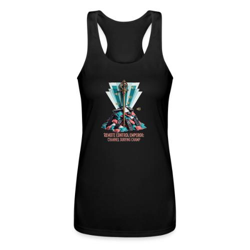 Remote Control Emperor T Shirt - Women’s Performance Racerback Tank Top