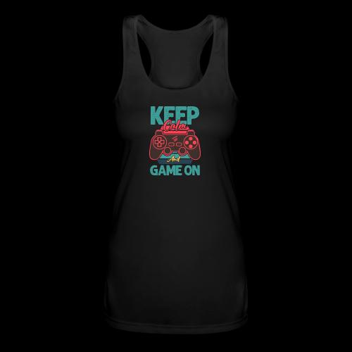 Don't Panic, Just Game On! - Women’s Performance Racerback Tank Top
