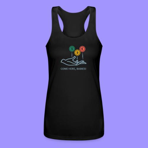 Money Attraction | US Dollar Euro Crypto Magnet - Women’s Performance Racerback Tank Top
