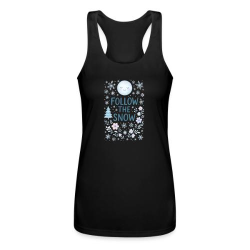 Follow the Snow – Cozy Winter Watercolor - Women’s Performance Racerback Tank Top