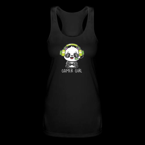 Cute Panda Gamer Girl - Women’s Performance Racerback Tank Top