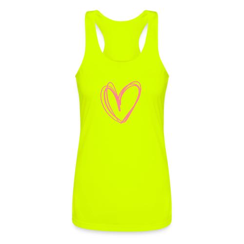 Heart drawing - Women’s Performance Racerback Tank Top